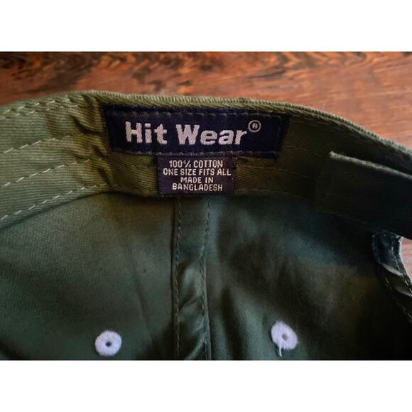 HIT WEAR Green/White 'R' Velcro Back Baseball Cap Unisex sz OS - Picture 8 of 8